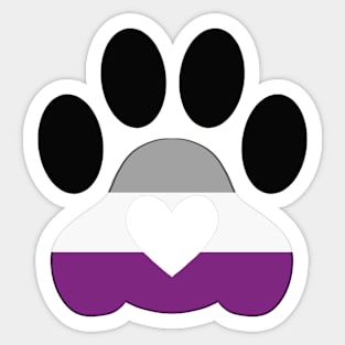 Pride Paw: Asexual Pride Sticker